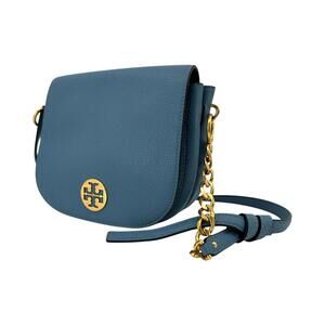 Tory Burch Blue Leather Crossbody Handbag